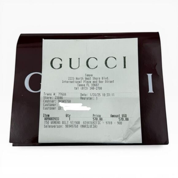 GUCCI Women’s Belt  Monogram 92TIC  90/36 main image 6